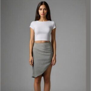 Vero Moda Mini Skirt Size MEDIUM Grey